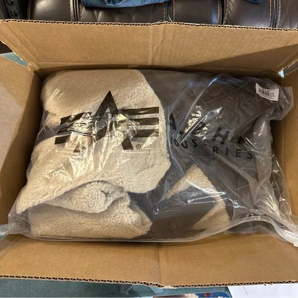 Alpha Industries Brown and Cream Bomber Jacket - Picture 13 of 15